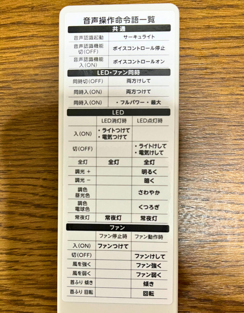 サーキュライトのリモコンの写真