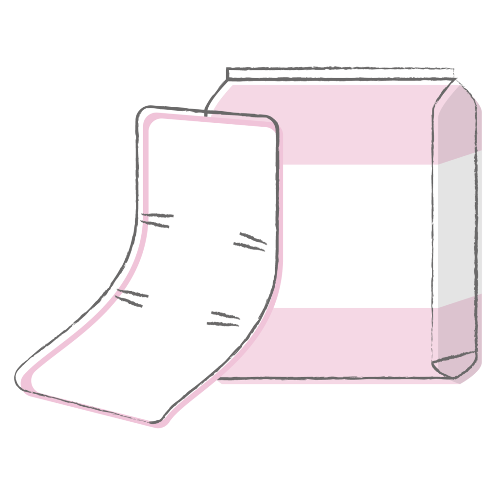 産褥パッドのイラスト