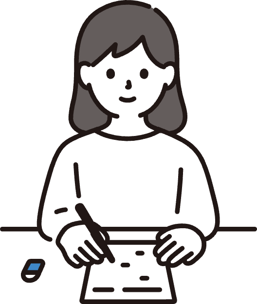 試験を受けるイラスト