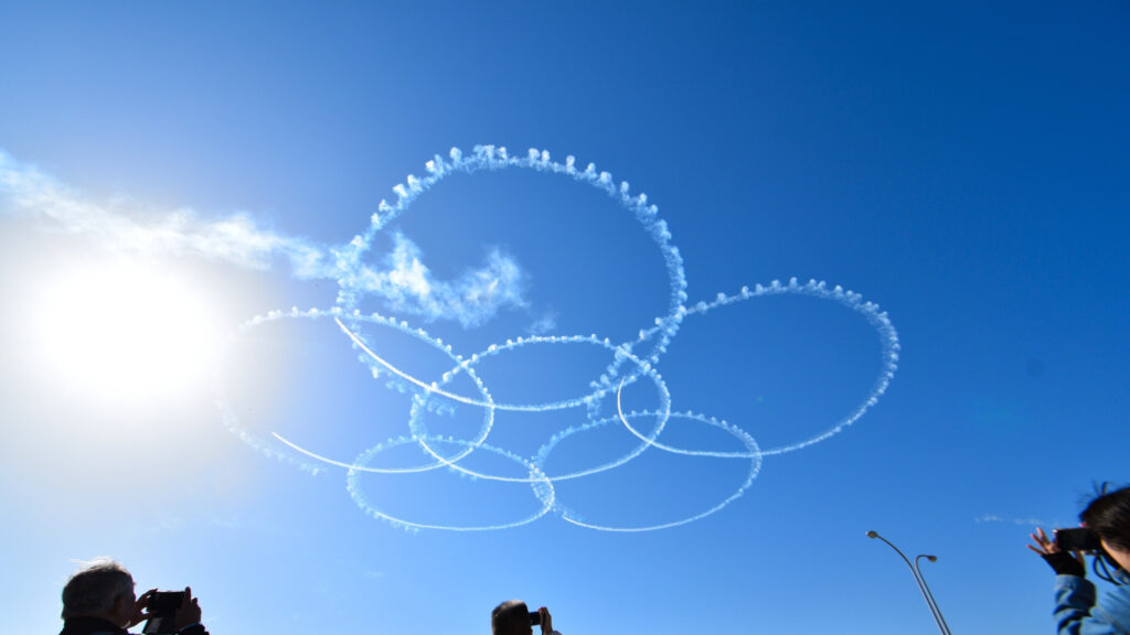 予行日の桜の写真