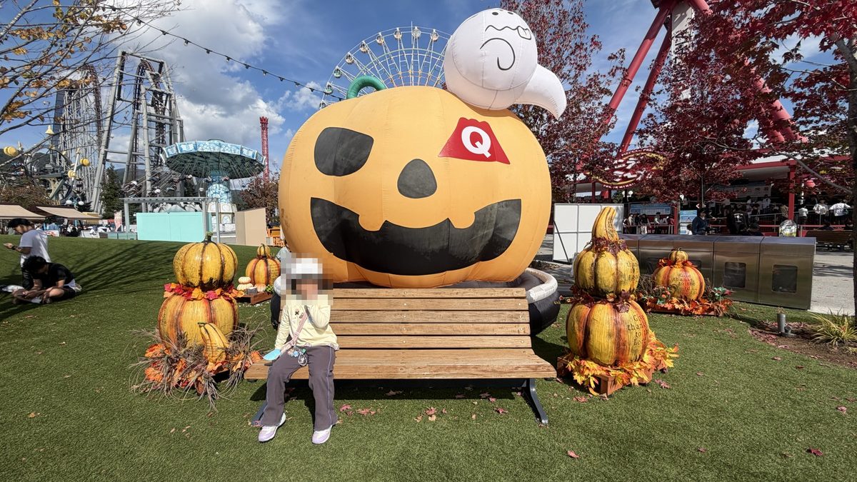 園内のハロウィンのかぼちゃの飾り